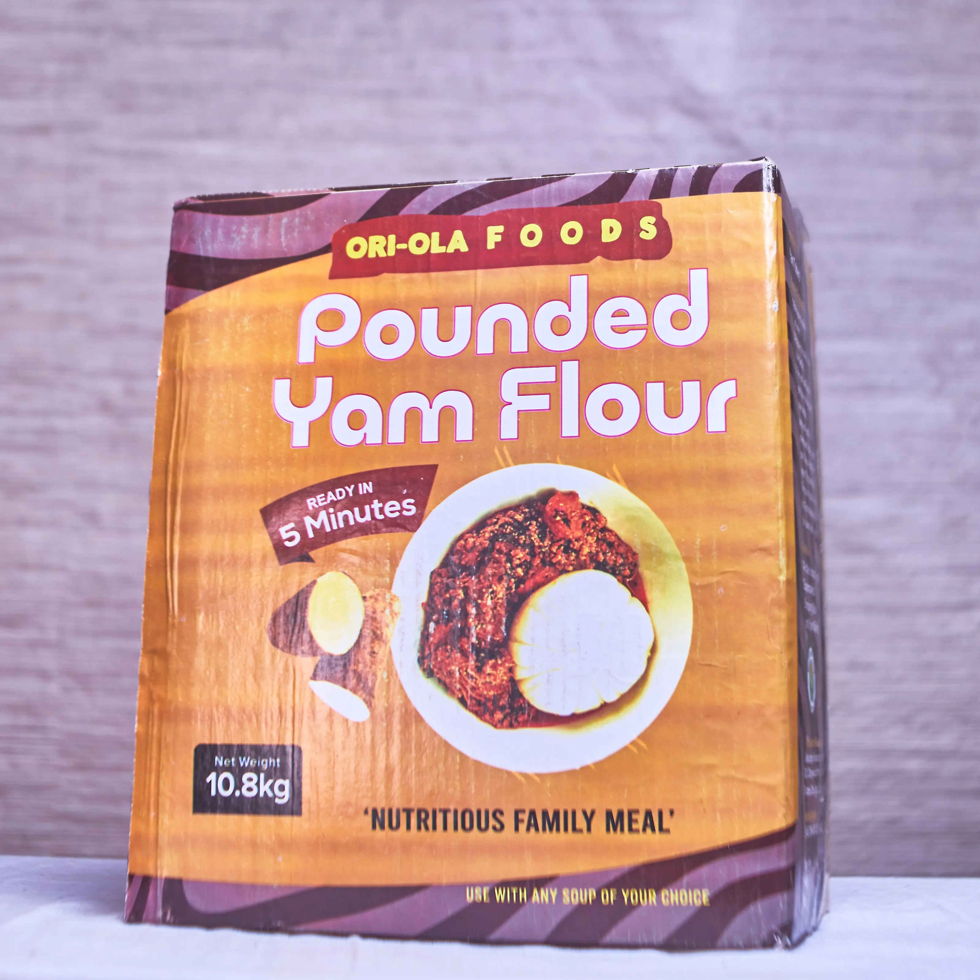Oriola Poundo yam flour 0.9kg x 12 (Carton)