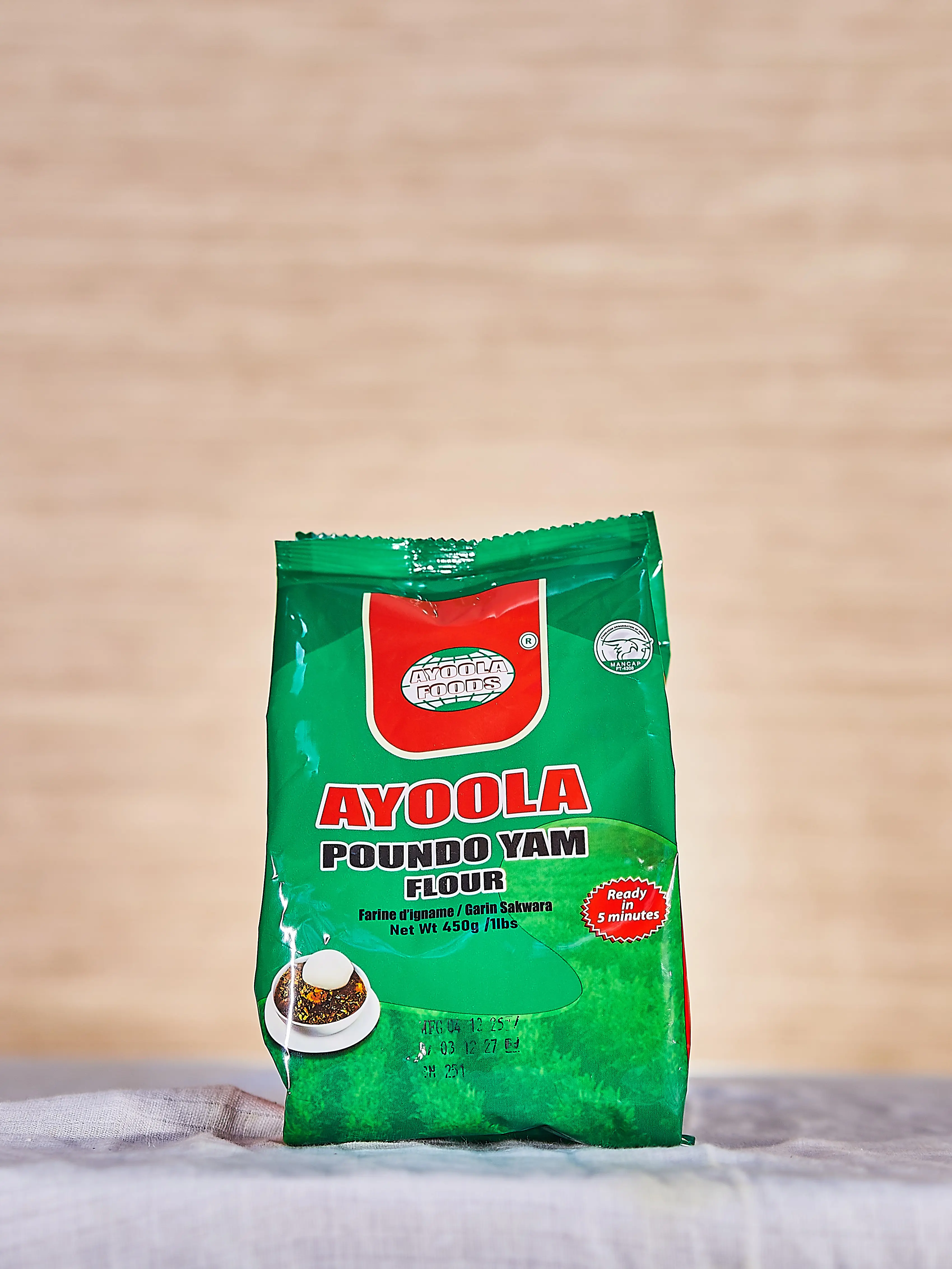 Ayoola Poundo Yam flour 450g x 20 (Carton)
