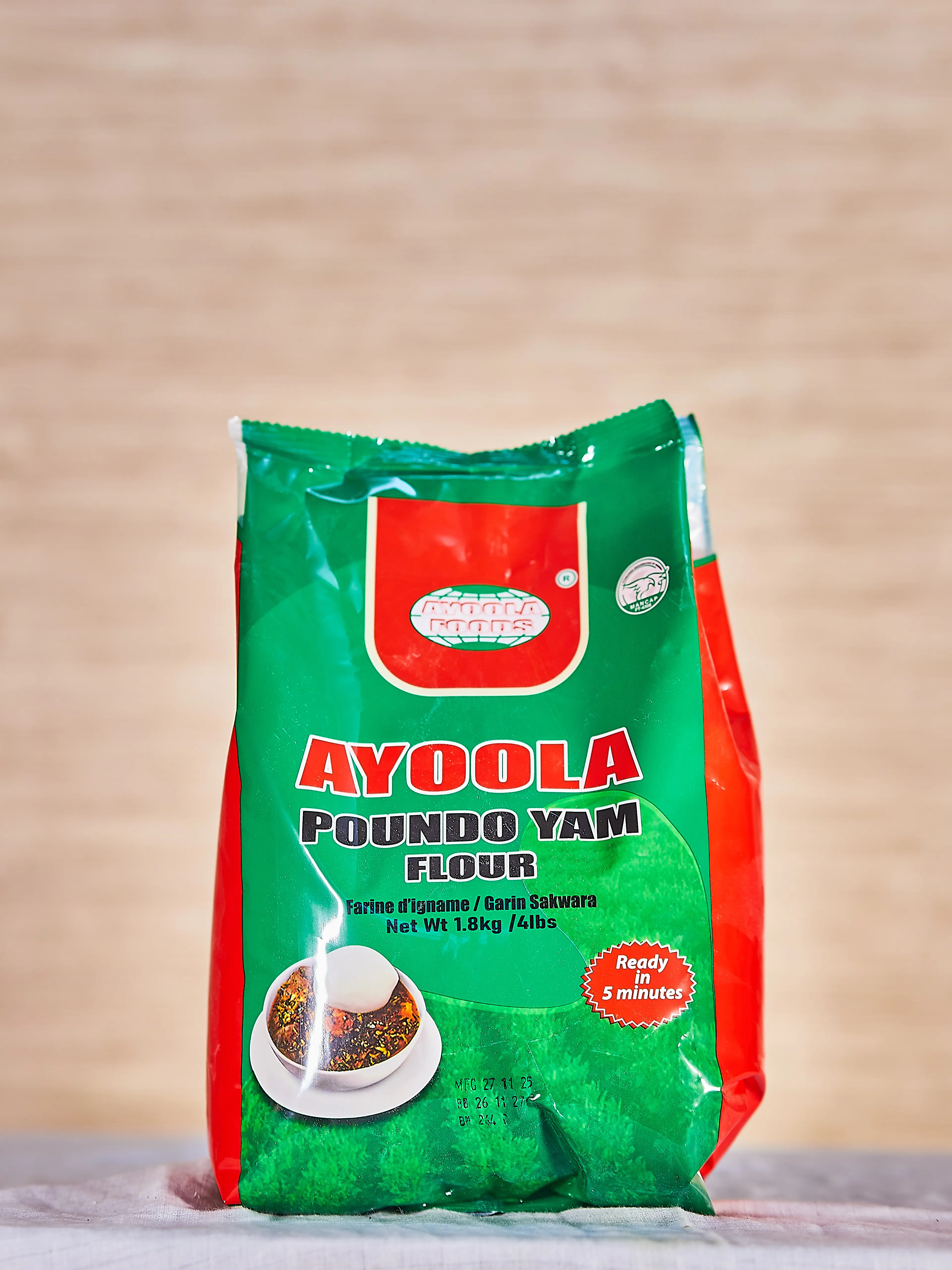 Ayoola Poundo Yam flour 1.8kg x 10 (Carton)