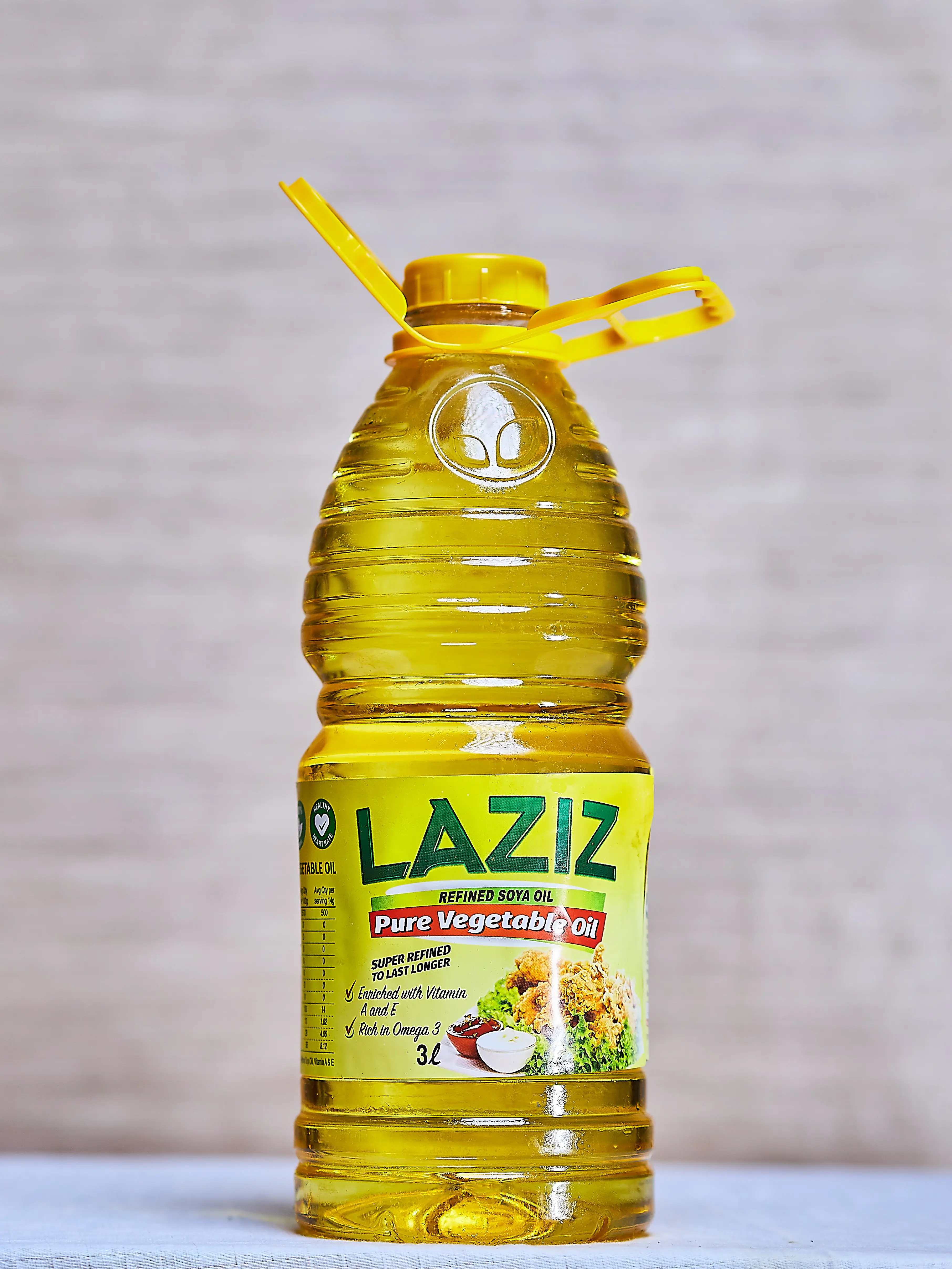 Laziz Pure Vegetable oil 3ltrs x 6 (Carton)